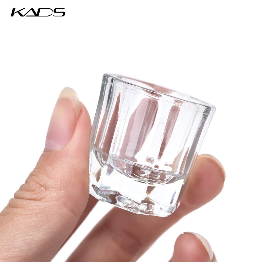 KADS Glass Bowl, 3.9 oz, Crystal Clear, Acrylic Nail Art Equipment Mixing Bowl with Lid, Dishwasher Safe, for Salon or Personal Use Beauty & Personal Care KADS