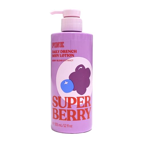 Victoria's Secret Pink Daily Drench Body Lotion 12 Fl Oz (Super Berry)