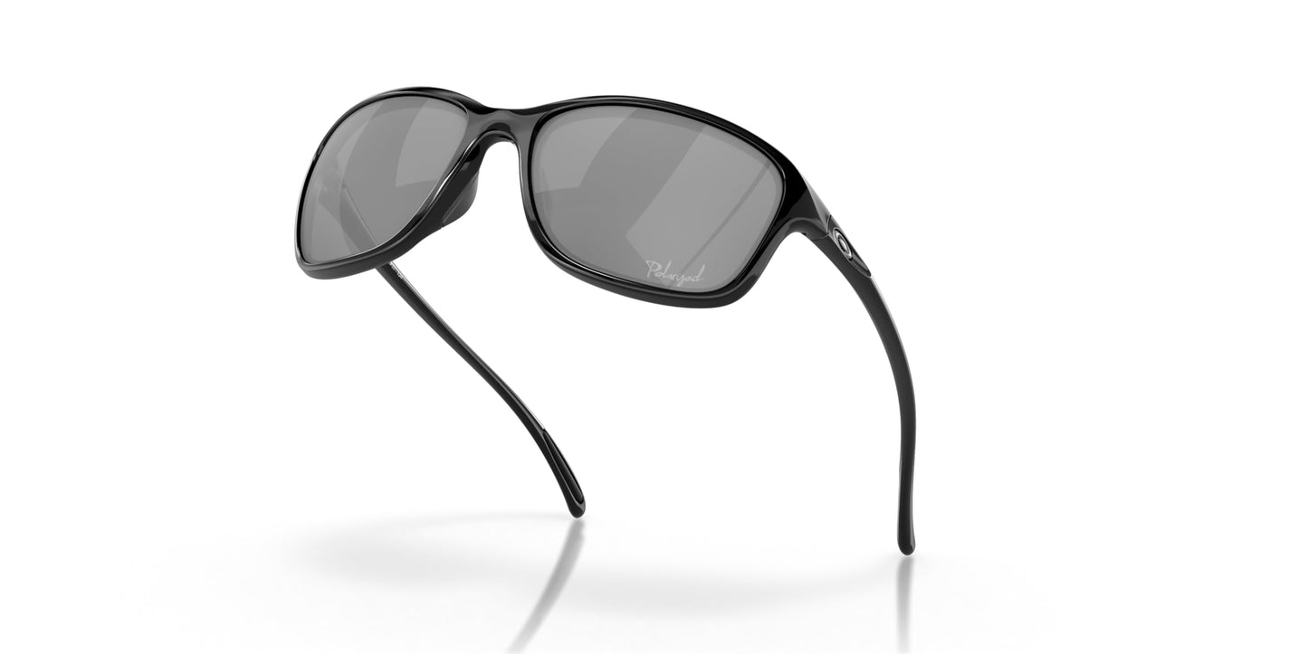 Oakley Woman Sunglasses Polished Black Frame, Black Iridium Polarized Lenses, 59MM