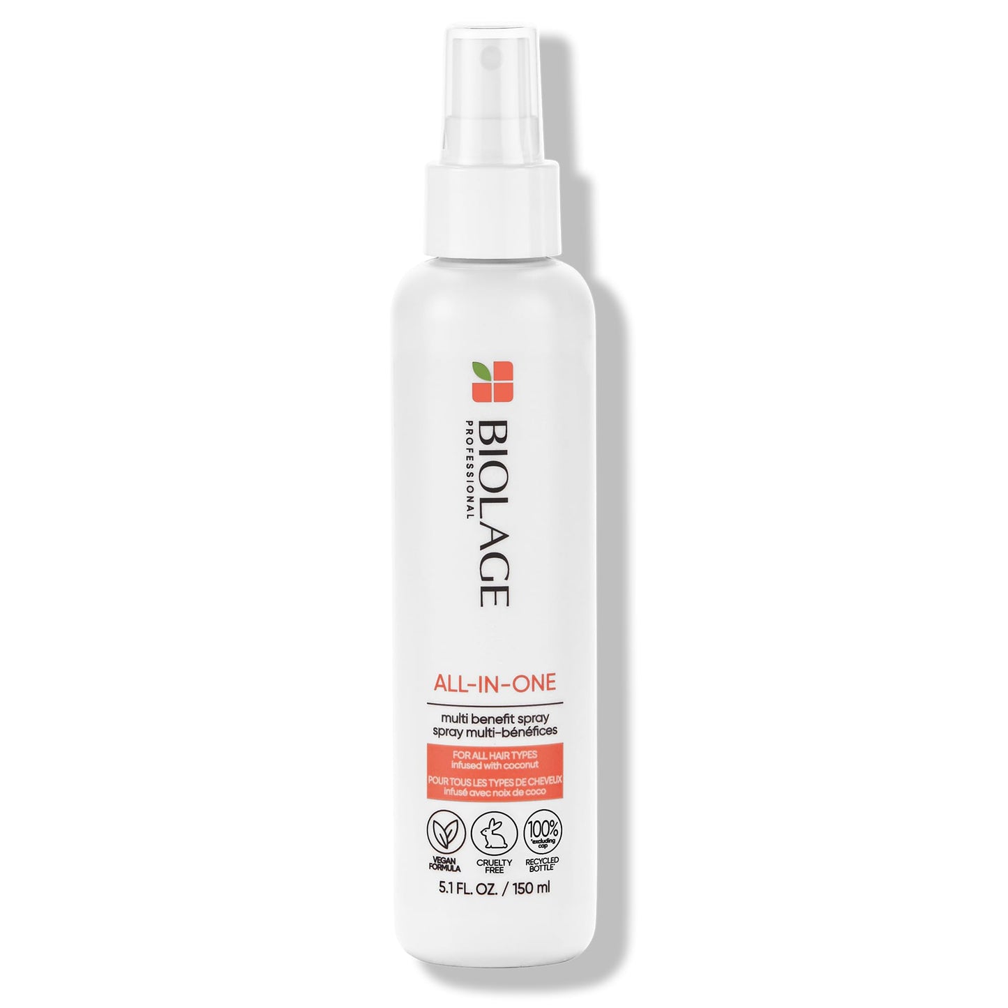 Biolage All-In-One Coconut Infusion | Multi-Benefit Treatment Spray For All Hair Needs | With Coconut | For All Hair Types | Sulfate & Paraben-Free |