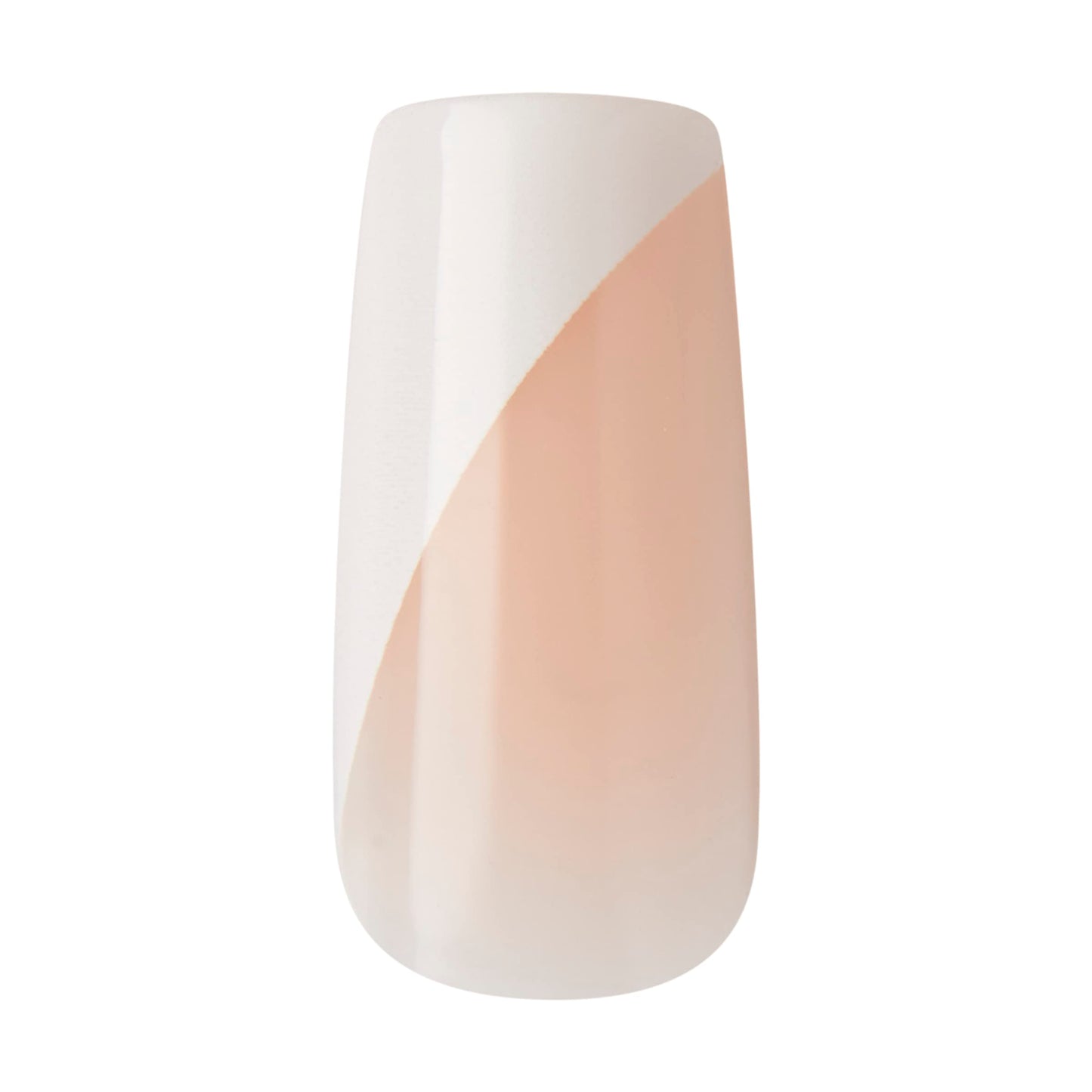 KISS Classy Premium Press On Nails, 'Gorgeous', White, Long Length, Square Shape, Includes 30 Fake Nails, 2g Pink Gel Nail Glue, 1 Manicure Stick, 1