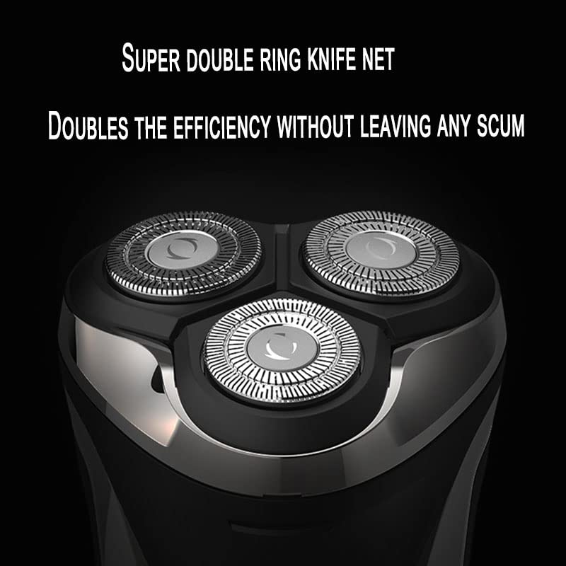 Electric Razor for Men, Waterproof Face Grooming Electric Shaver Men Powerful Rotary Male Wet Dry Face Electric Razor Men Rechargeable Beard Shaving Beauty and Personal Care MAYiT
