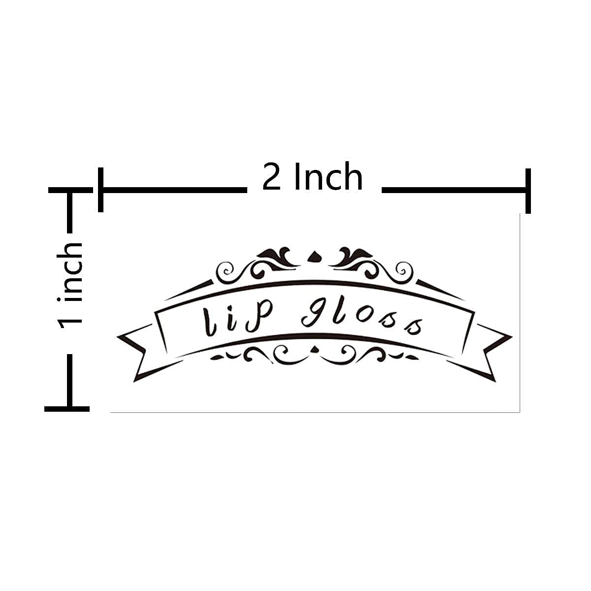 Lip Gloss Tube Stickers,2x1 Inch Clear Roller Bottles Stickers,Waterproof Label for Personalized DIY Lip Gloss Bottle,200 Pcs Per Pack