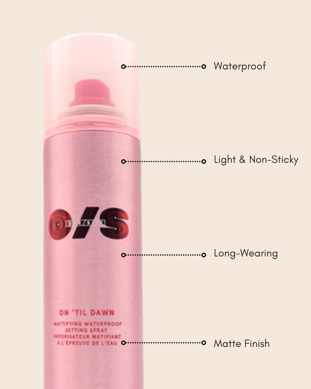 One Size On 'Til Dawn Setting Spray Duo Mattifying Waterproof Setting Spray Duo Holiday Gift Set, Clear