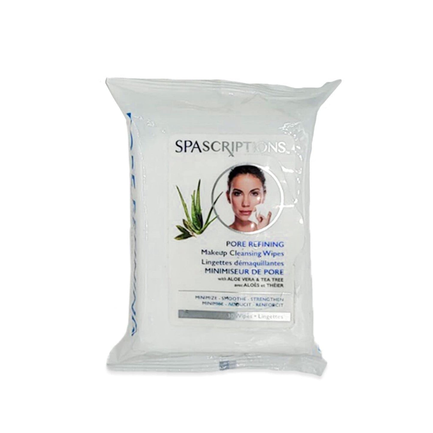 Spascriptions™ Anti-Aging, Brightening, Moisturizing & Pore Refining Towelettes Removes Waterproof Makeup, Revives with Collagen, Vitamin C, Coconut