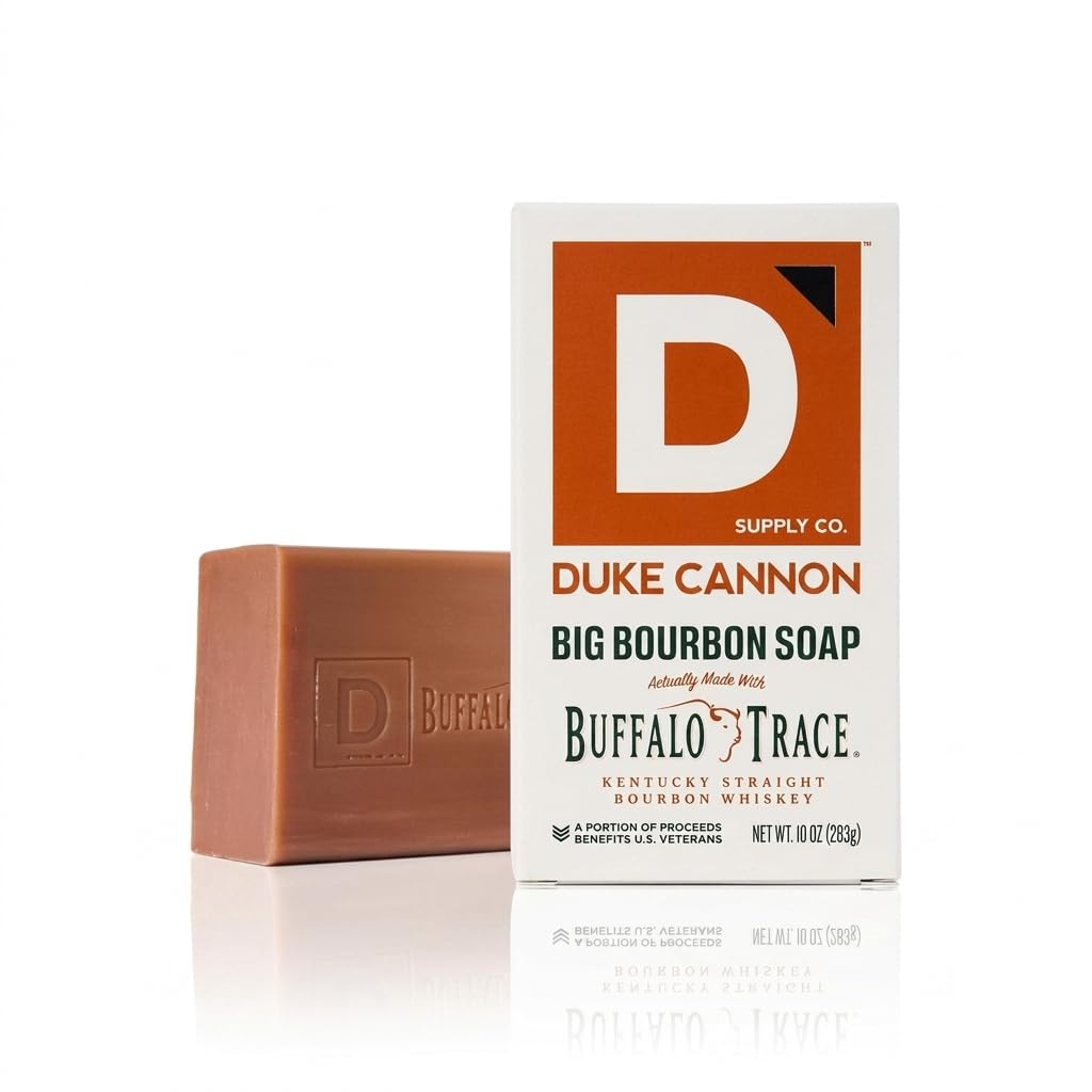 Duke Cannon Supply Co. Extra Large Bar Soap - Men's Natural Bar Soap With A Masculine Scent - Big American Bourbon Scented - All Skin Types