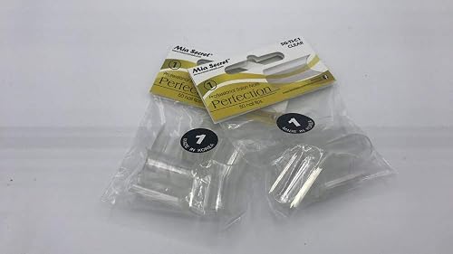 Mia Secret - Nail Tip Perfection 500 or 100 pcs Clear Or Natural #1-10 individuals * Pick Yours (2Pack Clear 100pcs #1) Beauty & Personal Care Mia Secret