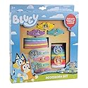 Luv Her Bluey Girls 20 Piece Accessory Set with 3 Barrettes, 4 Snap Hair Clips, 5 Elastics and 8 Terry Ponies- Ages 3+