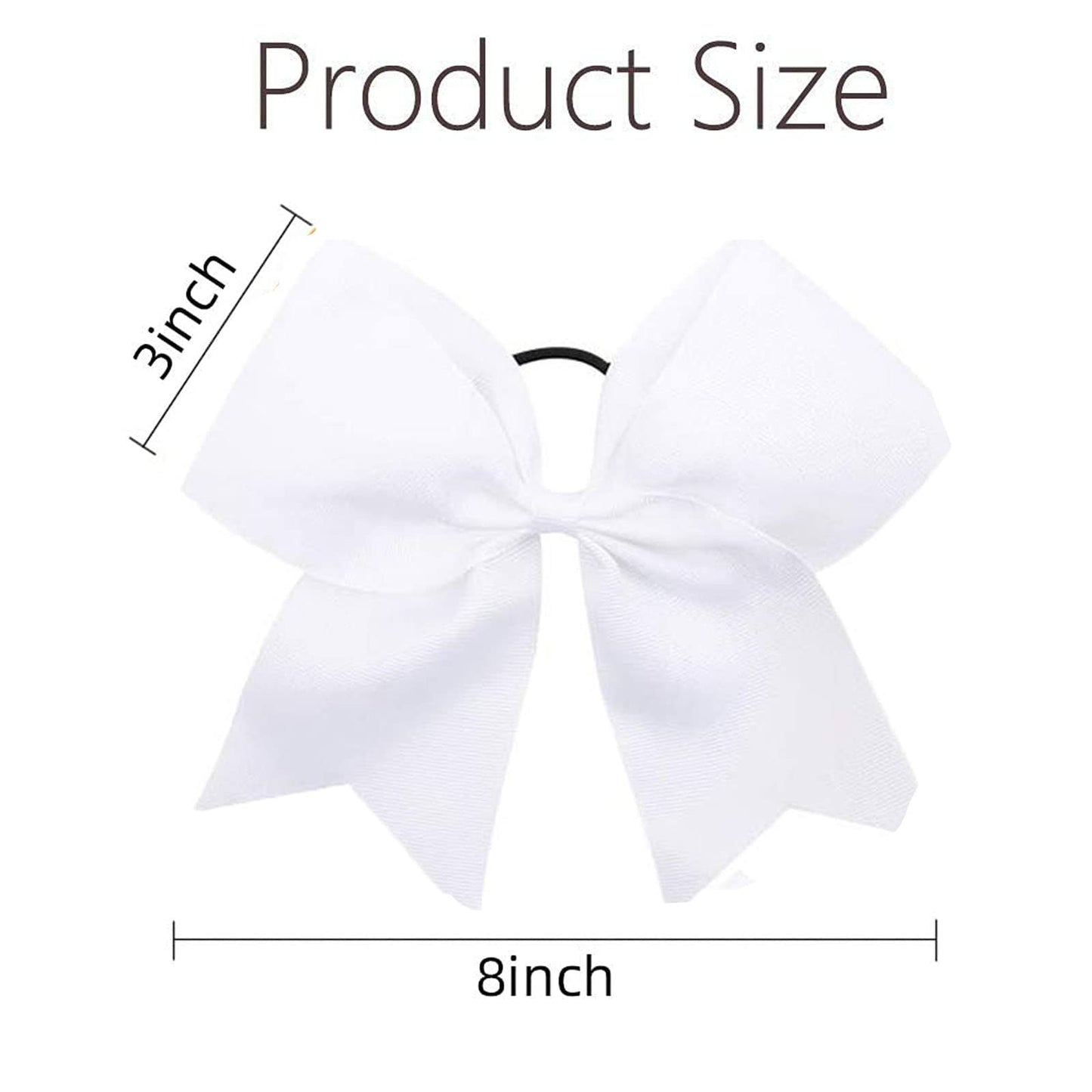 Oaoleer 8inch Jumbo Large Cheer Bows Ponytail Holder Elastic Band Handmade Boutique Hair Accessories for Cheerleading Teen Girls College Women Sports