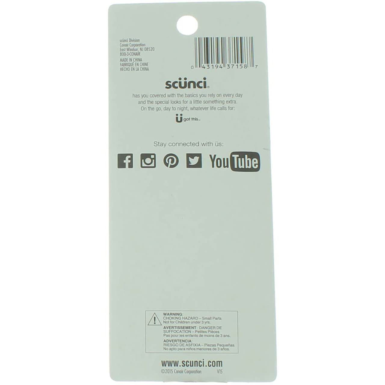 Scunci No-slip Grip Mini Oval Top Jaw Clips, 8 Count