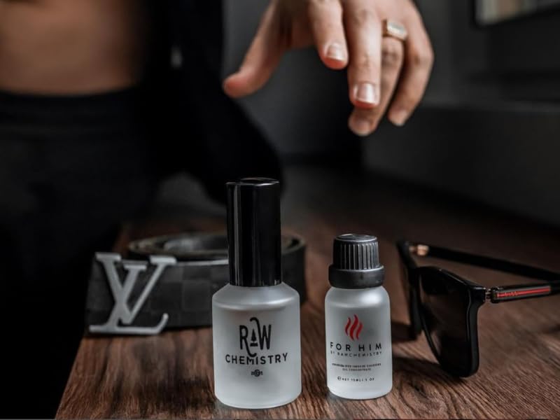 RawChemistry for Him Set - A Pheromone Infused Cologne Gift Set - Bold, Extra Strength Formula