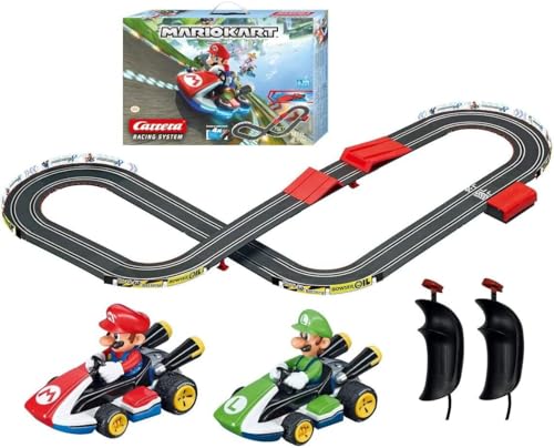 Carrera GO Battery Operated 1:43 Scale Slot Car Racing Toy Track Set with Jump Ramp for Kids Ages 5 Years and Up, Mario Kart