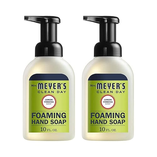 Mrs. MEYER'S CLEAN DAY Foaming Hand Soap, Lemon Verbena Scent, 10 Fl oz (Pack of 2)