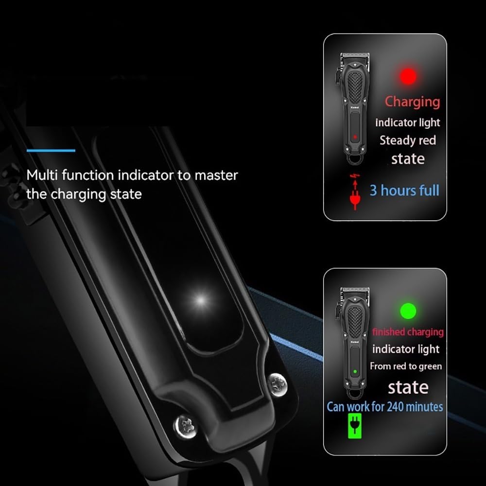 GLESVOWIO Mens Hair Clippers Adjustable Clipper for Men Professional Trimmer Electric Cordless Beard Cutting Machine USB Rechargeable Beauty and Personal Care GLESVOWIO