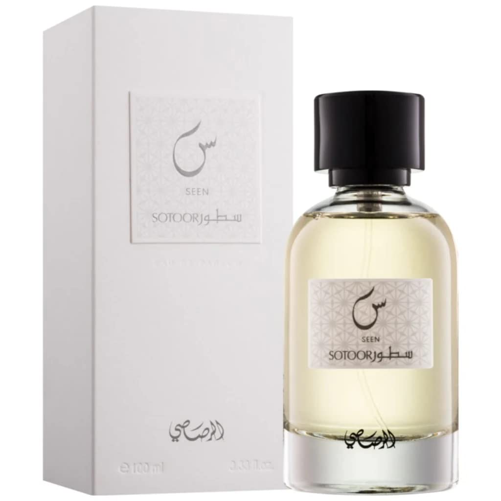 Rasasi Sotoor Seen EDP - Eau De Parfum 100 ML (3.8 oz) | Elegant Unisex Fragrance | Sweet Fruity Aroma Blended with Musk and Patchouli Perfumes