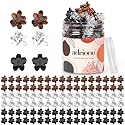 ADRIONE Mini Flower Hair Clips Pack for Women - 100 Creaseless Styling Claw Clips for Bangs and Tiny Hair Styling
