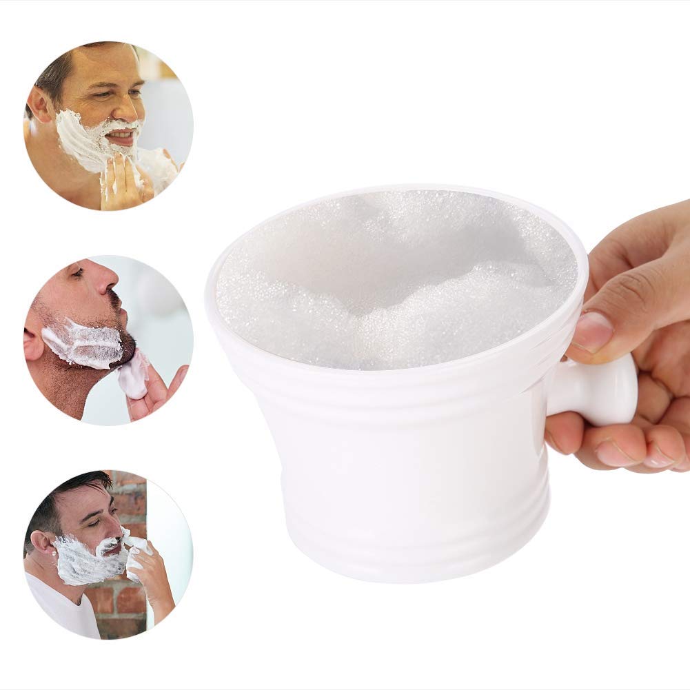 2 Colors Plastic Shaving Soap Bowl Foam Shaving Soap Cream Bowl with little handle Shaving Bowl for Men, Traditional Wet Shaving Factory Shaving Mug Beauty and Personal Care Clina