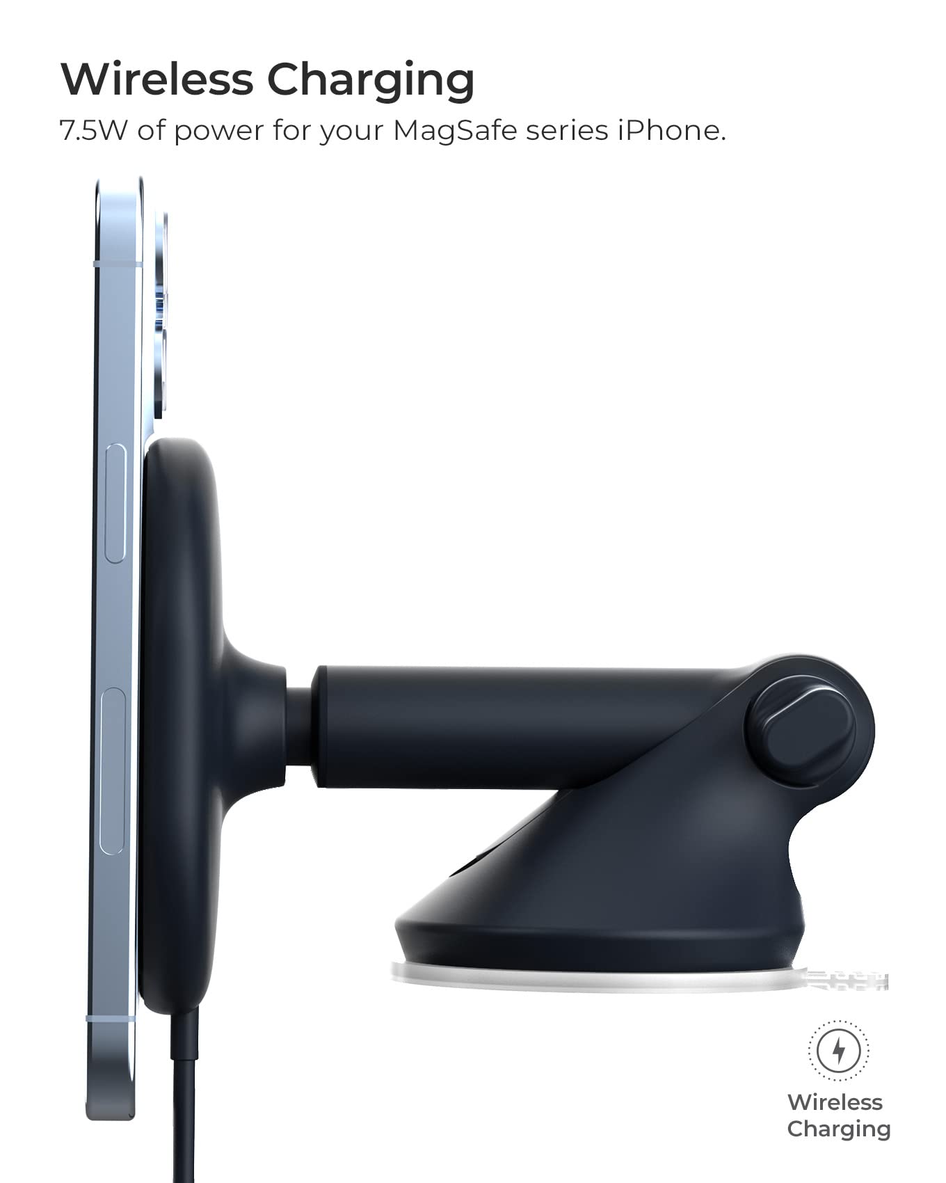 iOttie Velox Magnetic Wireless Car Mount for MagSafe iPhones - Charger Included. Compatible with iPhone 12 to 15 Series