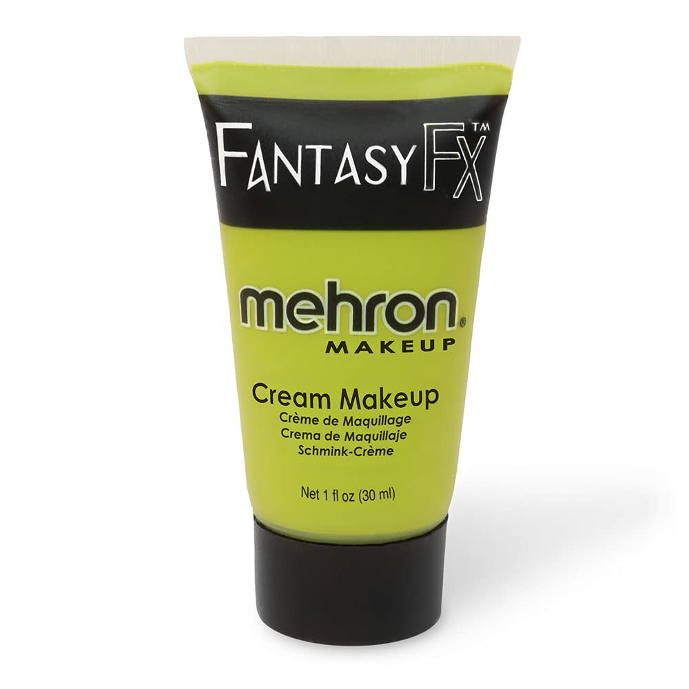 Mehron Makeup Fantasy FX Cream Makeup | Water Based | Halloween | Ogre Green Face & Body Paint For Adults 1 fl oz (30ml) (OGRE GREEN) | Made in the