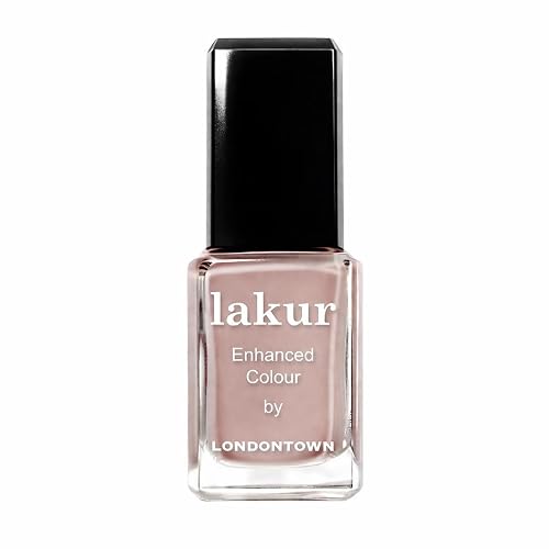 LONDONTOWN Lakur Nail Polish - Nude & Brown Shades, Rose Latte, 0.4 Fl Oz, Long-Lasting, Streak-Free, Chip-Resistant | 21+ Free Non-Toxic Vegan Nail Beauty & Personal Care LONDONTOWN