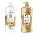 Pantene Advanced Care Shampoo and Conditioner 5 in 1 Moisture, Strength, Smoothness, Pro-V vitamin B5 Complex 38.2 FL/OZ each - 90% Stronger hair