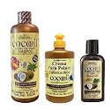 Coconut Oil Hair Care Bundle - Shampoo 32.12 fl oz, Hair styling Cream 8.45 fl oz, and Pure Coconut Oil with Biotin 2.8 fl oz - Revitalize, Nourish