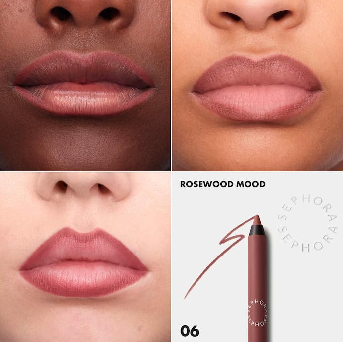 SEPHORA COLLECTION Colorful 8HR Longwear Transferproof Lip Liner - 06 Rosewood Mood (matte rosewood nude) - 0.04 oz / 1.2 g