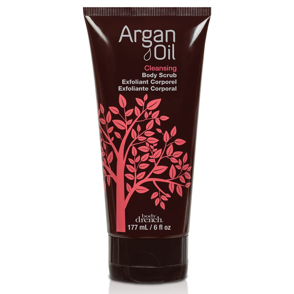 Body Drench Argan Oil Body Scrub for Women - Body Exfoliator Scrub & Deep Cleansing Skin Polish for Smooth Skin, Removes Dead Skin Cells, 6 fl oz Beauty & Personal Care Body Drench