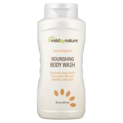 MILD BY NATURE Nourishing Body Wash Gentle Cleanser with Shea Butter, Coconut Oil, & Chamomile - Cruelty Free - No Sulfates, Parabens, or Phthalates