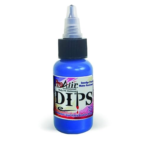 ProAiir Face and Body Painting Makeup - Brush on DIPS 1oz (30ml) Blue