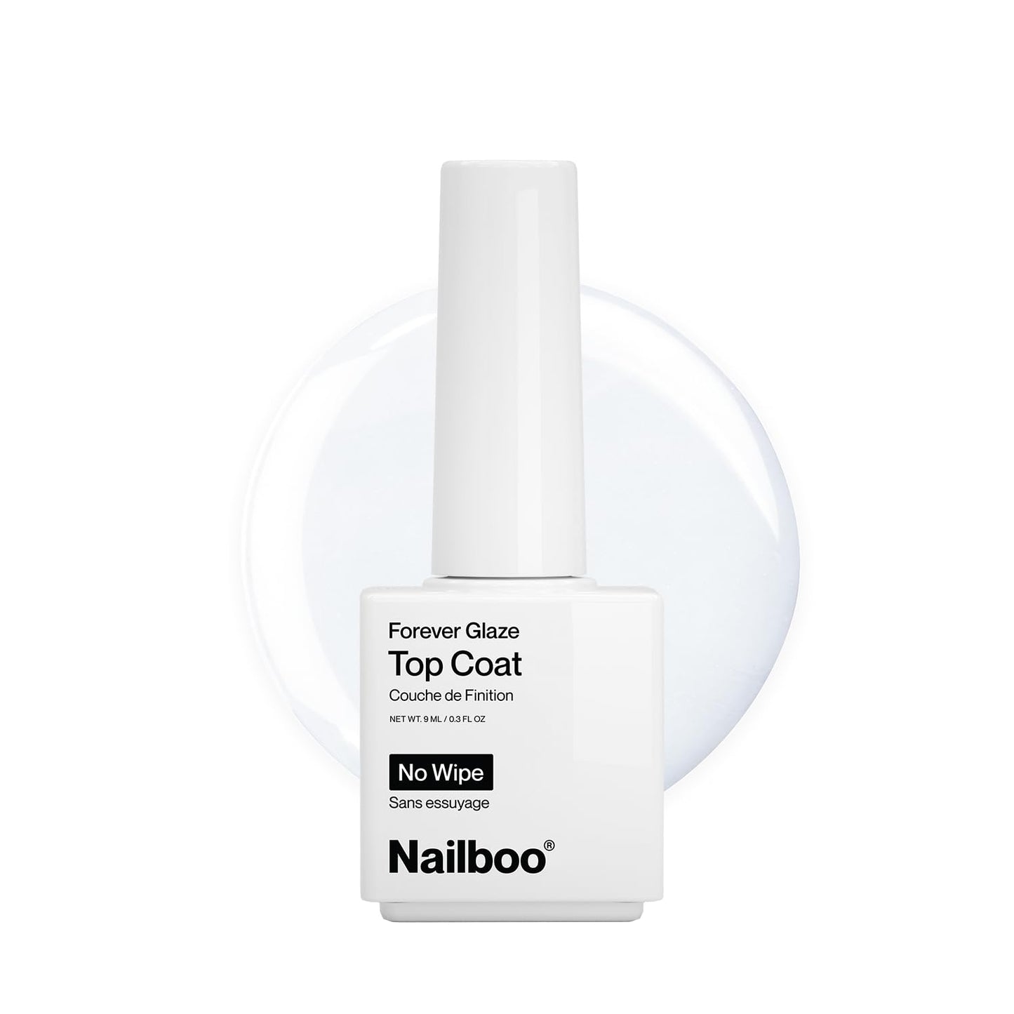 Nailboo Premier Forever Glaze Gel Nail Polish, Clear Top Coat LED Lamp Gel Polish, Self-Leveling DIY, Salon Quality Nail Color, Glossy Long-Wear, 0.3