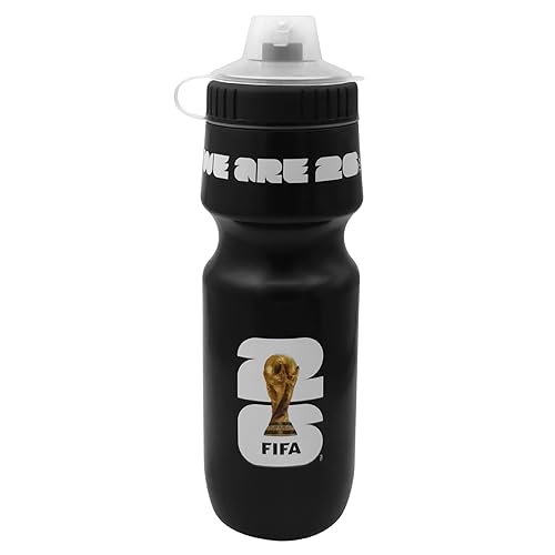 Official 2026 FIFA World Cup 24oz Refillable Squeeze Water Bottle - BPA-Free, Reusable, Dishwasher Safe with Pull-Top Cap - Designed for Everyday Use
