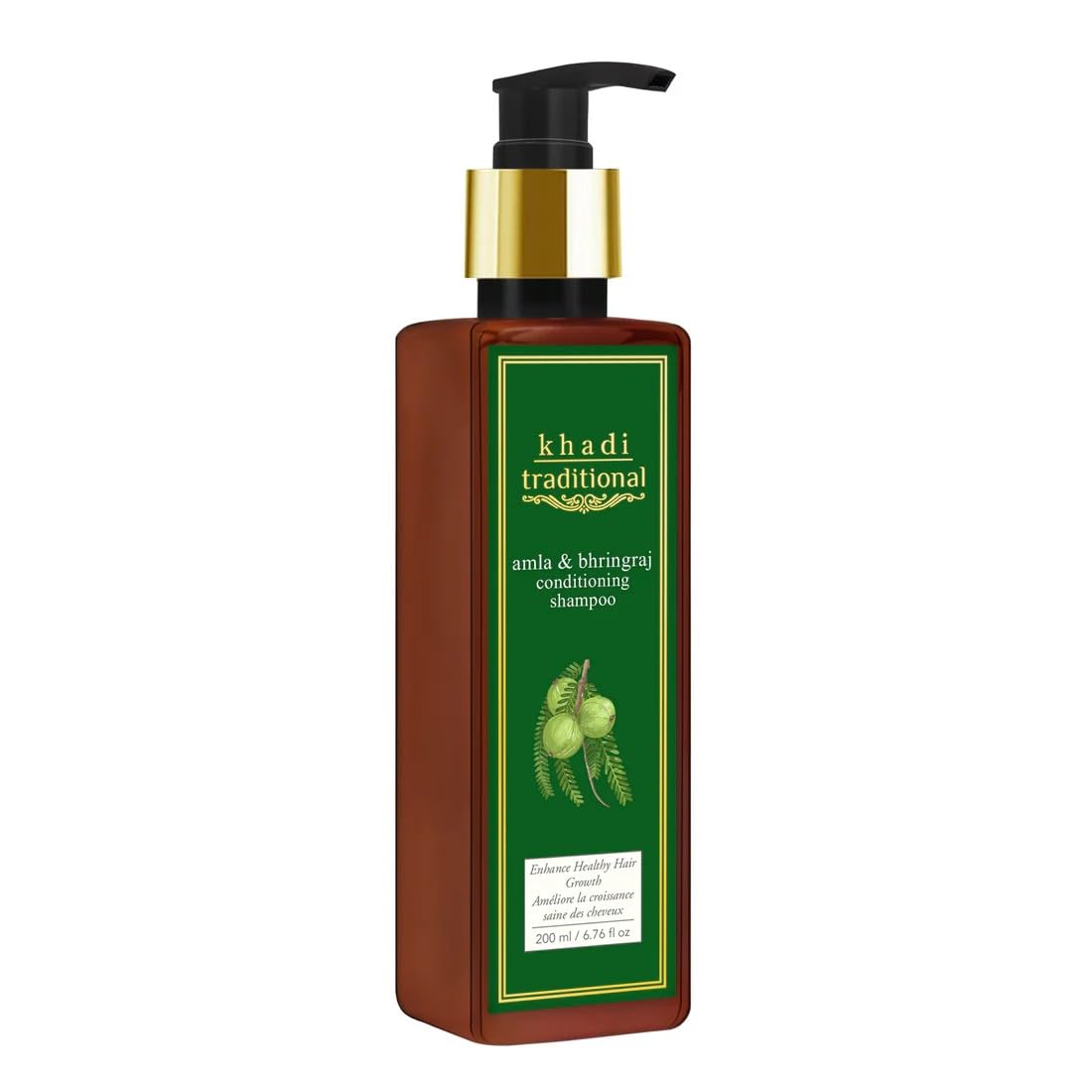 Khadi Traditional Natural Hair Care Shampoo Set, Coconut Milk, Amla & Bhringraj, Honey & Almond, With Herbal Extracts (Amla & Bhringraj)