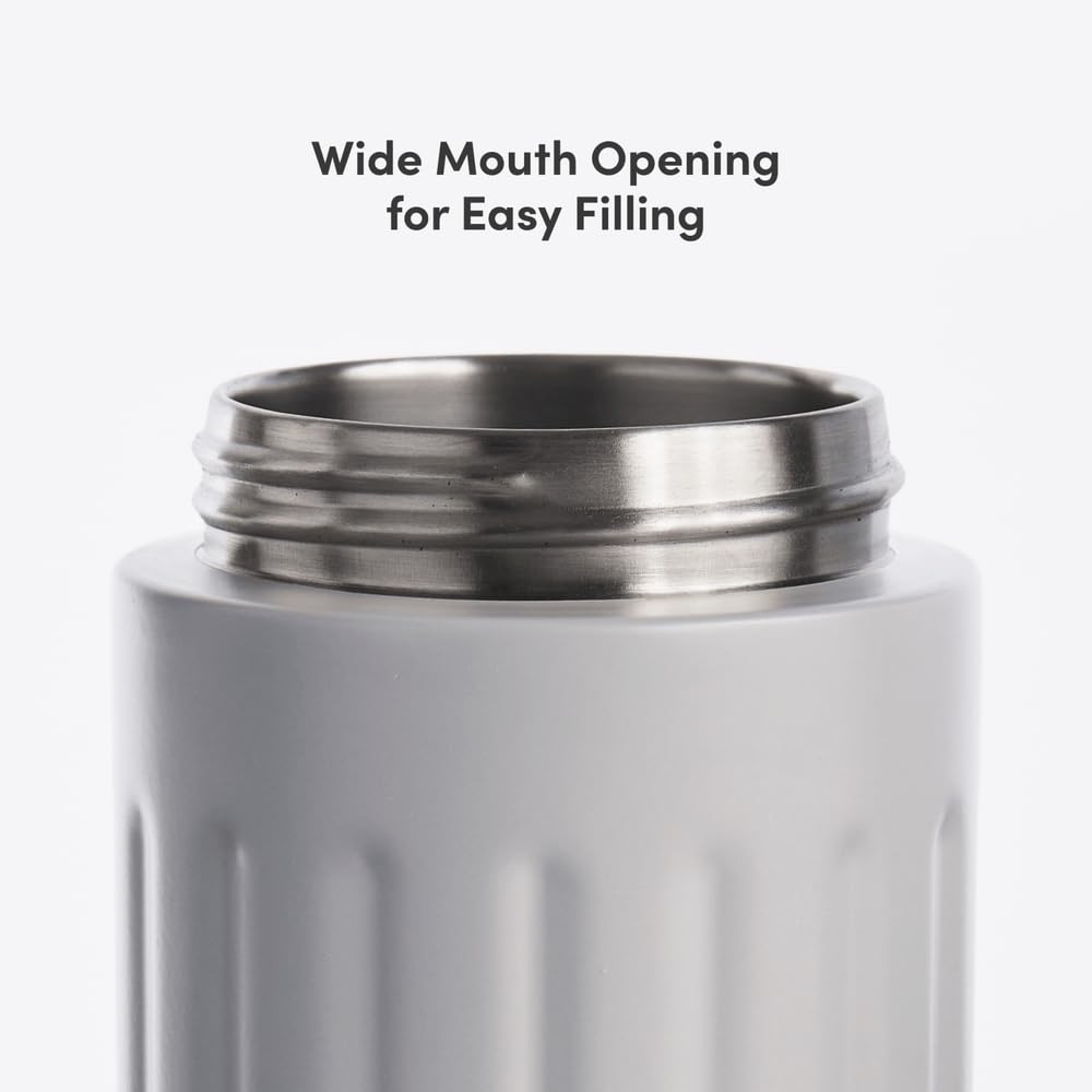 BEAST Health® Stainless Steel Water Bottle, 22 oz, Insulated Stainless Steel, Leak-Proof, Reusable Straw System, Portable Carry Cap, BPA-Free…