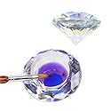 Nail Dappen Dish with Lid, ForSewian Crystal Glass Nail Monomer Dampen Dish Holder for Nail Acrylic Liquid & Powder