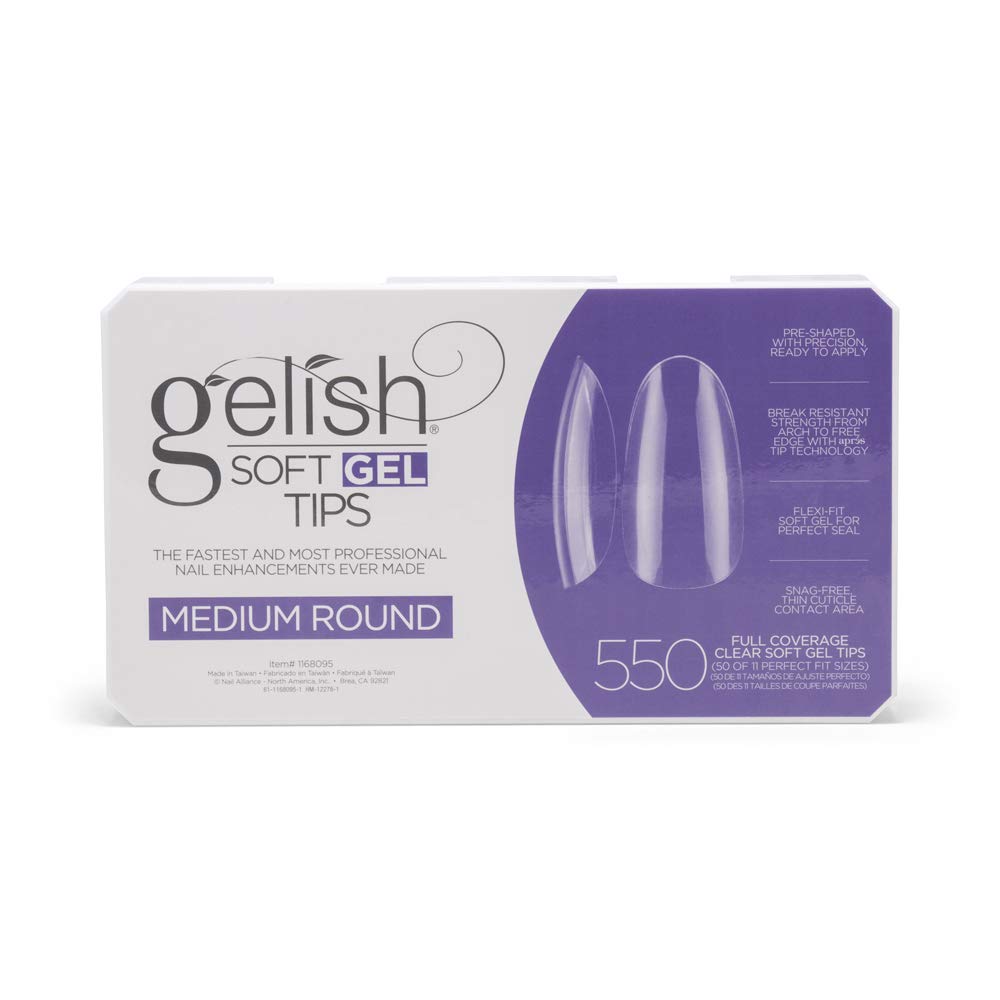 Gelish Soft Gel™ Tips Press on Nails Extension - Medium Round, 550 Count Beauty & Personal Care Gelish