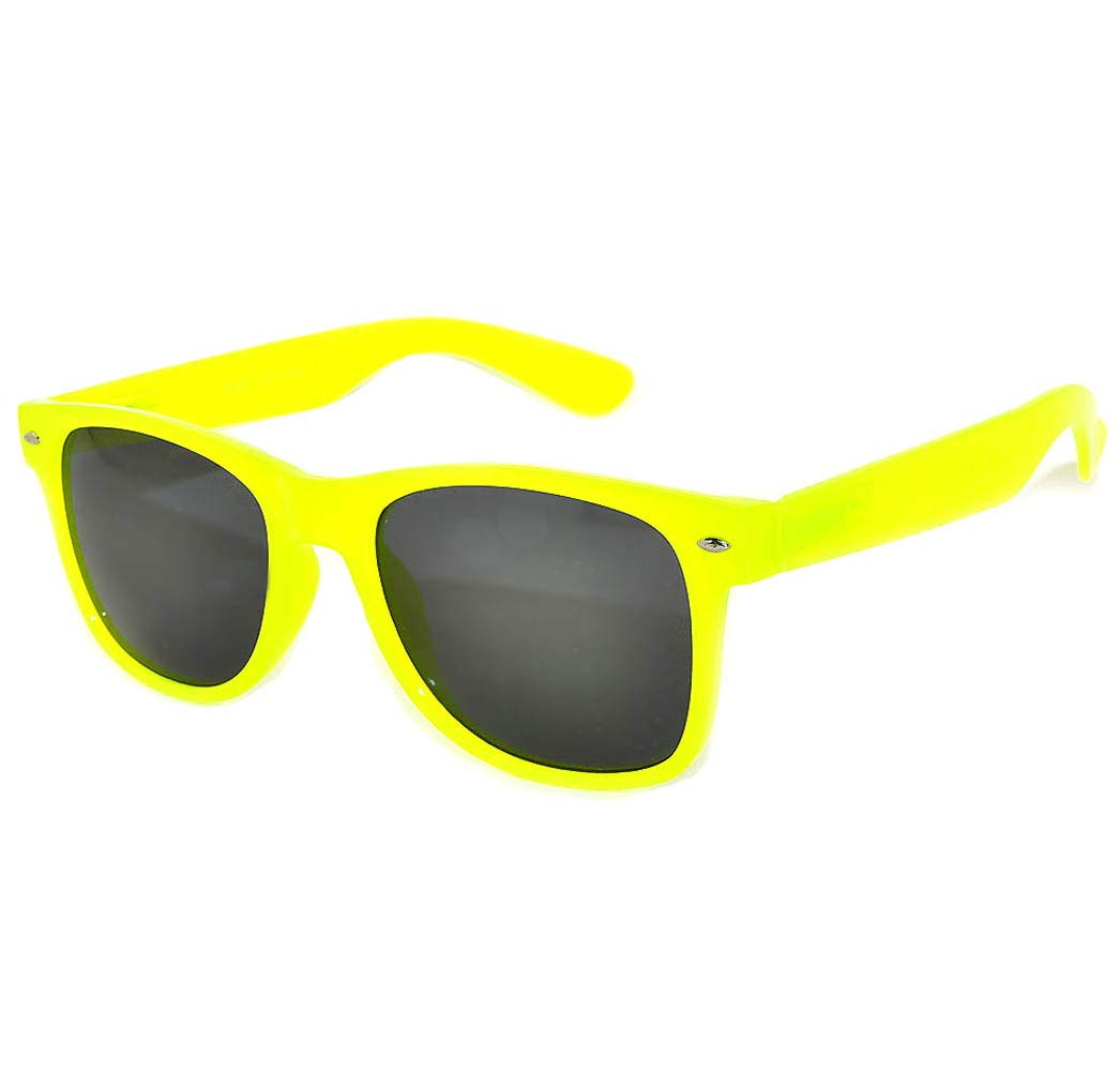 OWL Classic Vintage Smoke Lens Sunglasses Yellow Frame Ladies glow in the dark
