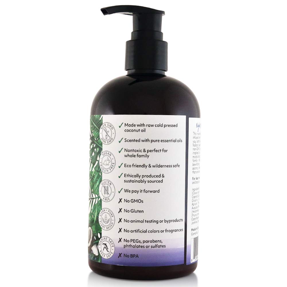 Coco Fiji Face & Body Lotion Infused With Coconut Oil | Lotion for Dry Skin | Moisturizer Face Cream & Massage Lotion for Women & Men | Night Blooming