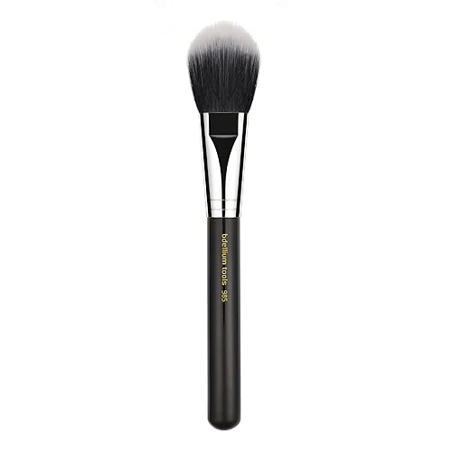 Bdellium Tools Professional Makeup Brush - Maestro Series 985 Duet Fiber Powder - With Soft Synthetic Fibers, For Lightweight Powder Application