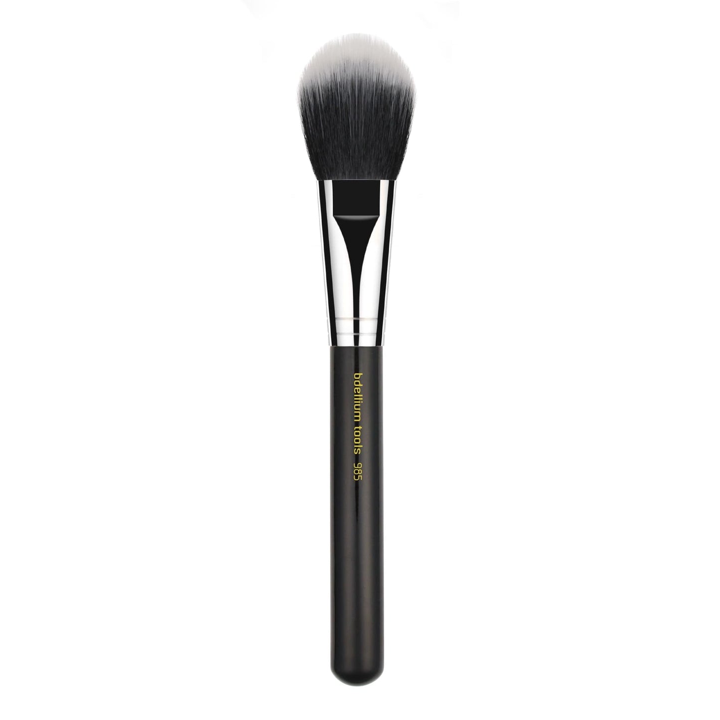 Bdellium Tools Professional Makeup Brush - Maestro Series 985 Duet Fiber Powder - With Soft Synthetic Fibers, For Lightweight Powder Application