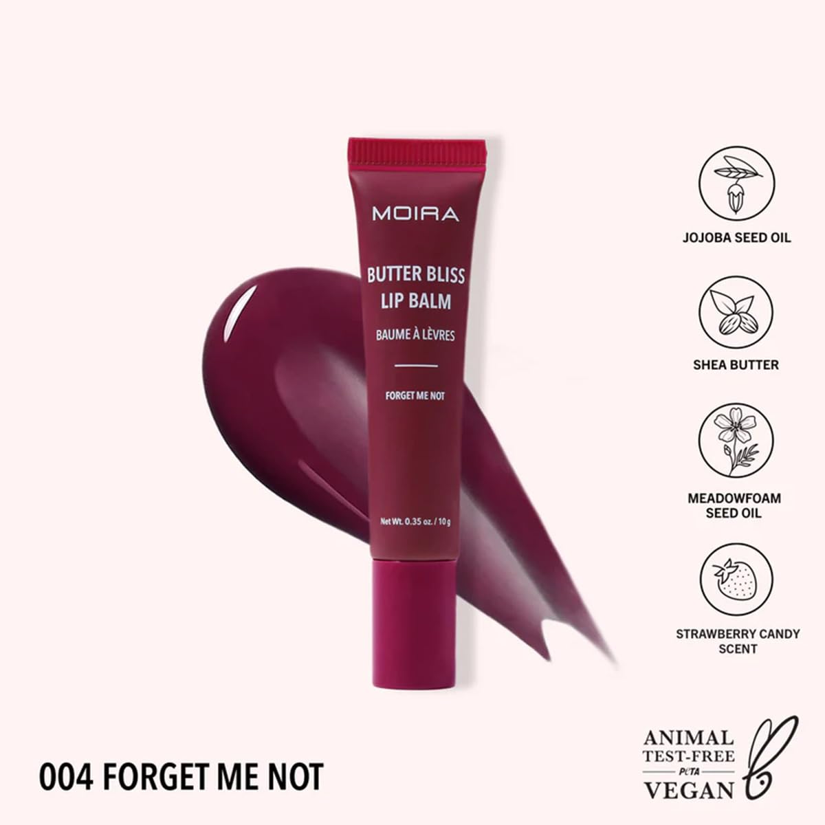 Moira Butter Bliss Lip Balm (004, Forget me not)