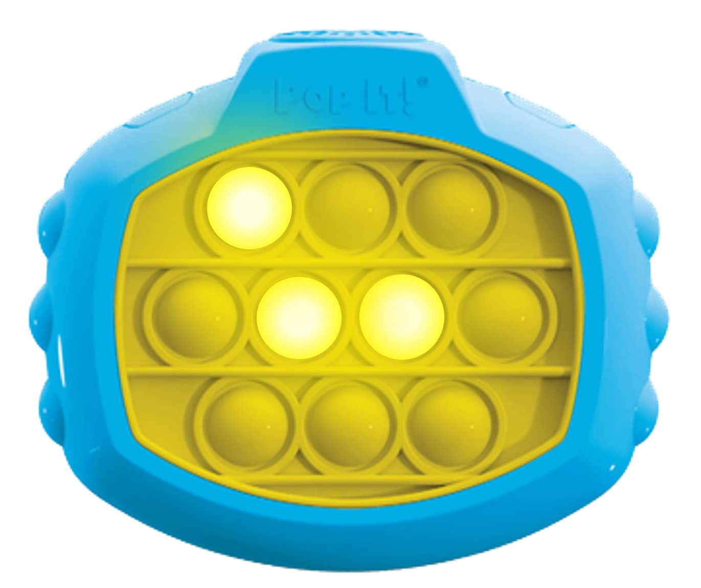 Pop It! Pro - The Original Light Up, Pattern Popping, Pop It! Game from Buffalo Games,Blue and Yellow