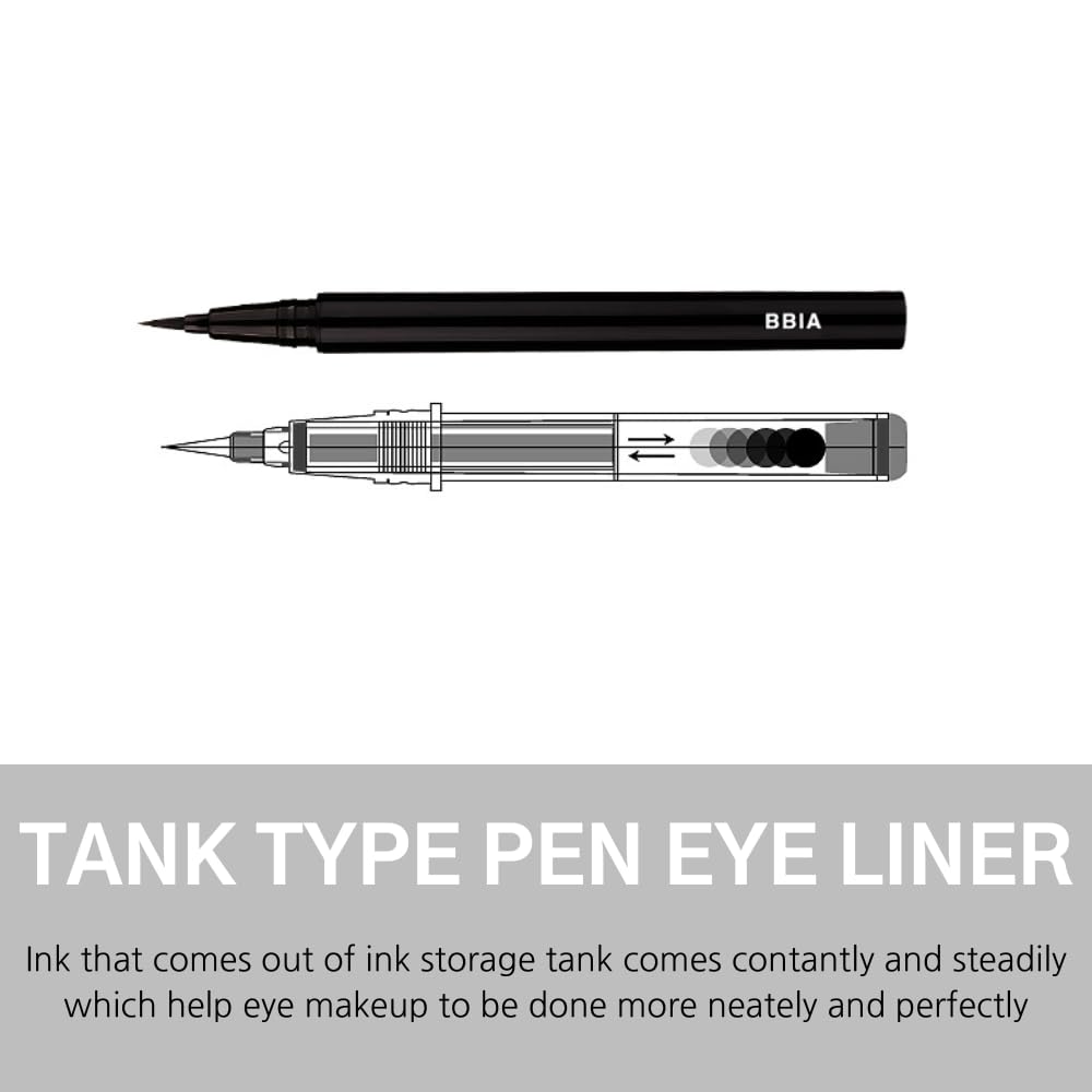 BBIA Last Pen Eyeliner - Waterproof Liquid Pen Eye Liner Long-Lasing Quick Dry Multi-Proof Easy Drawing Ink Tank Type with Precise & Flexible Fine