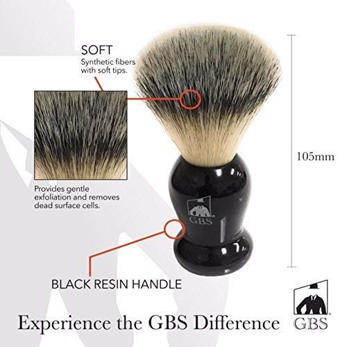G.B.S Wet Shaving Kit for Men Shaving Kit Includes 6/8in Rust-free Straight Razor with Black Wooden Handle, Synthetic Brush with chrome Shave Soap Beauty and Personal Care G.B.S