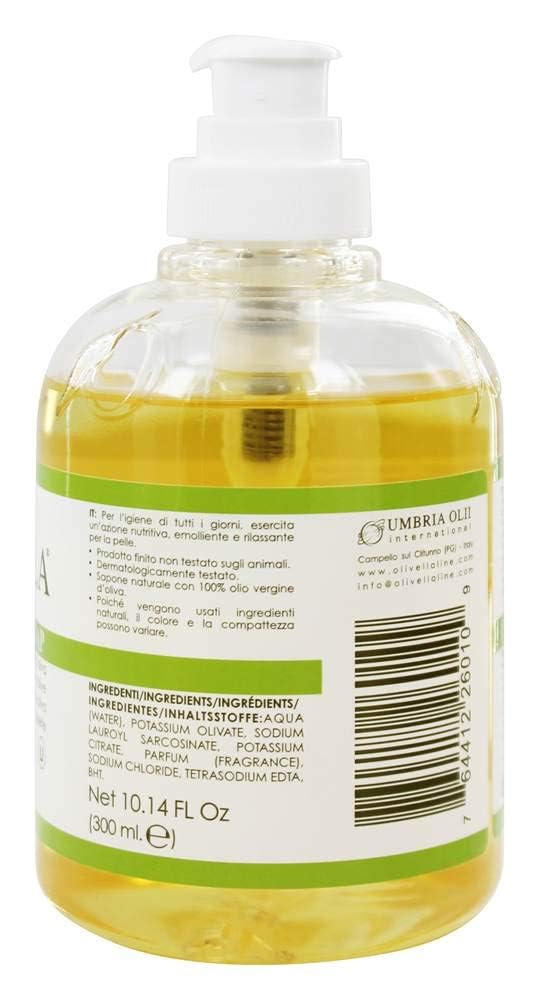 Olivella Virgin Olive Oil Face and Body Liquid Soap 10.14 oz (Pack of 4)