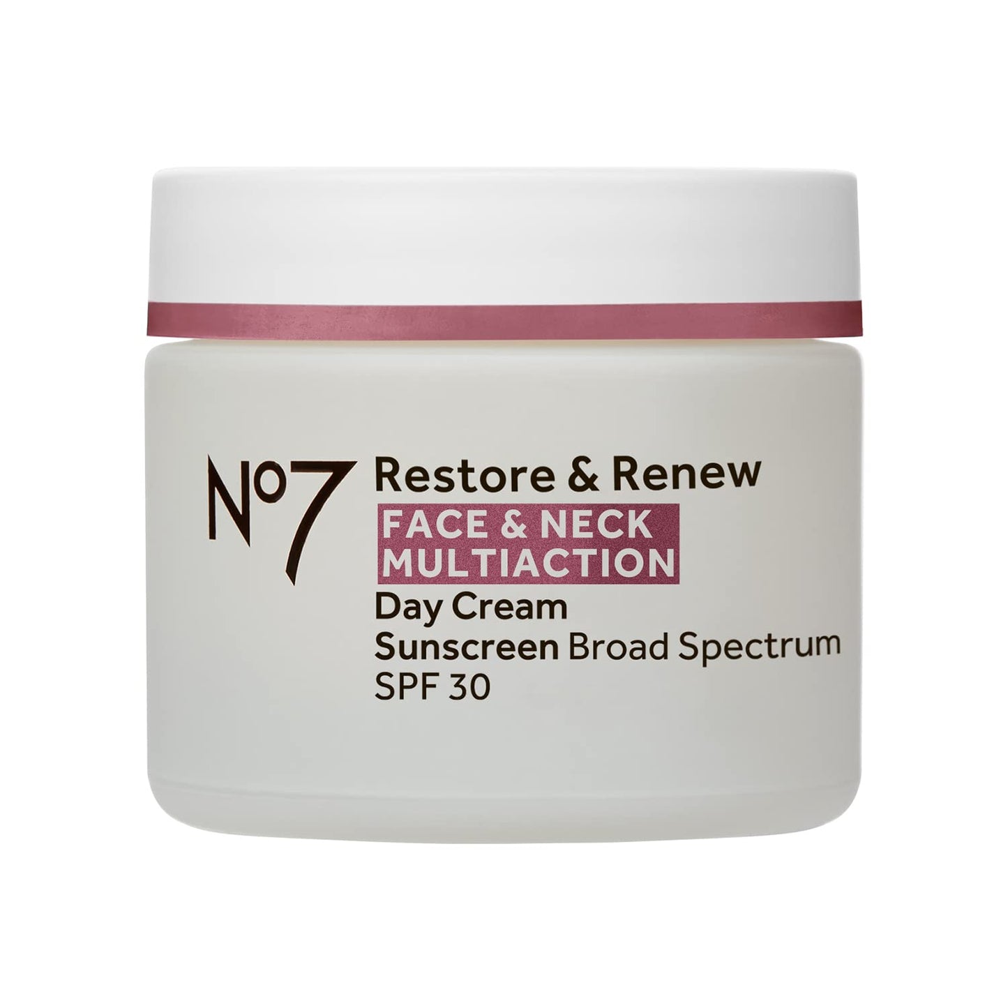 No7 Restore & Renew Multi Action Face & Neck Cream - Anti Aging Face Moisturizer with SPF 30 - Helps to Firm & Hydrate Crepey Skin - Formulated Beauty and Personal Care No7 Default Title
