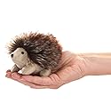 Folkmanis Mini Hedgehog Finger Puppet, Brown, 1 EA