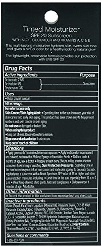 e.l.f. Cosmetics Tinted Moisturizer, Light Coverage, UVA/UVB SPF 20 Protection, Beige, 0.88 Fluid Ounces
