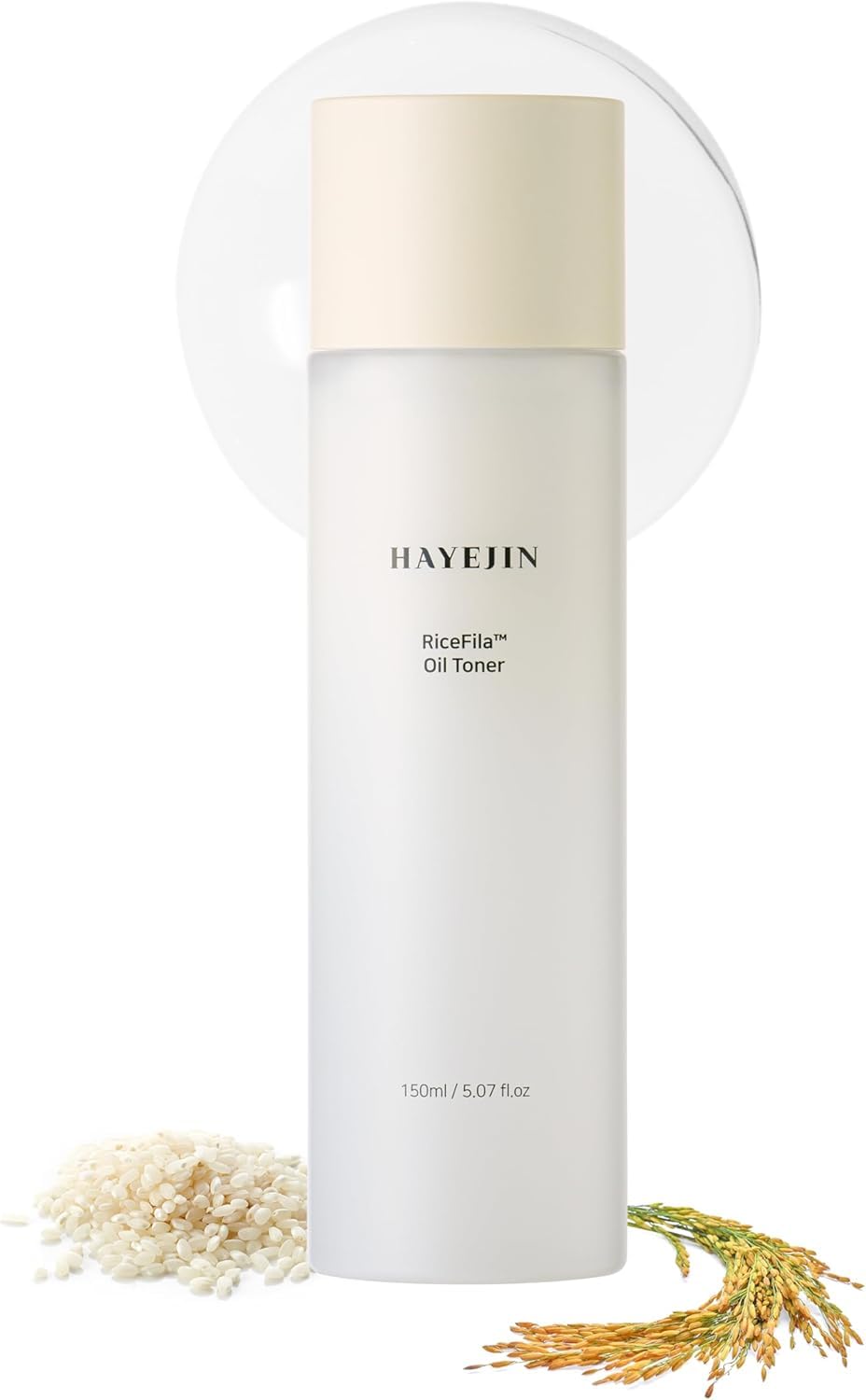 HAYEJIN RiceFila Milk Toner for Glass Skin - 2-in-1 Hydrating Korean Rice Toner with Niacinamide, 8 Hyaluronic Acids & 6 Peptides - Dual Phase