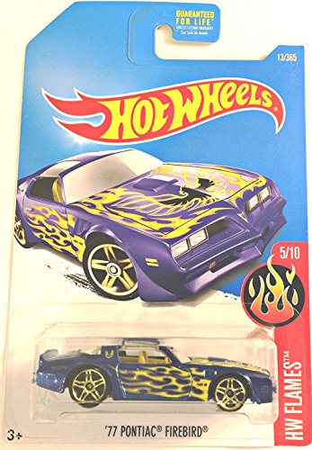 Hot Wheels 2017 HW Flames '77 Pontiac Firebird 13/365, Blue